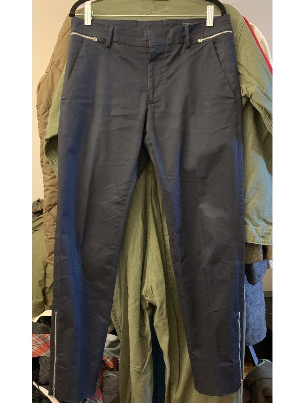 Prada Gabardine Cotton Ankle Riri Zip Tapered Pants Trousers - 32" or IT 46